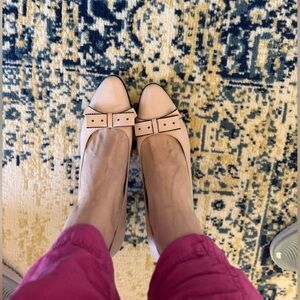 Tata New Cream Bow kitten heel lamb leather leather sole wearable height